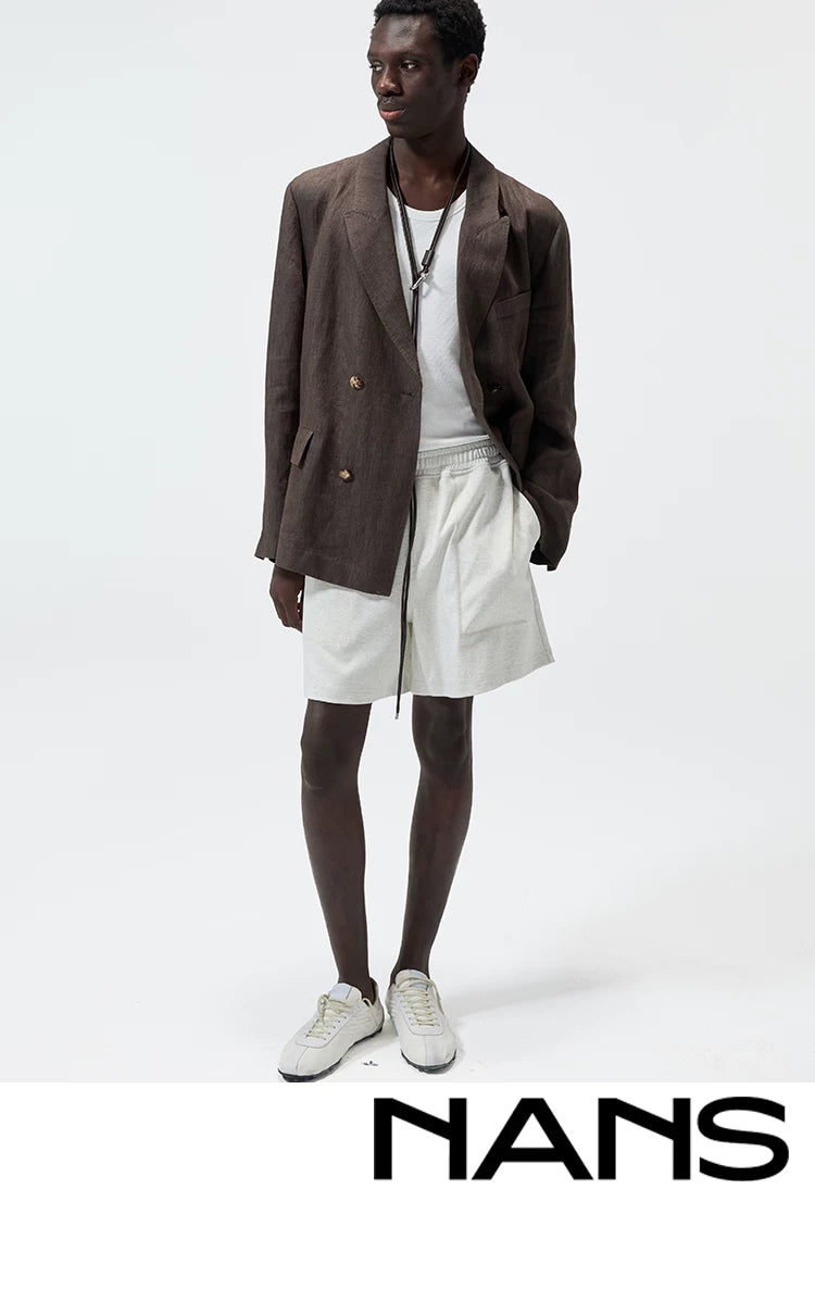 Hemp Linen Notch Lapel Blazer