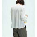 Vintage Printed Loose Sheer Cotton Tee