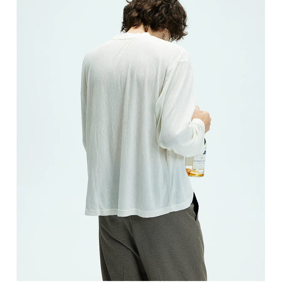 Vintage Printed Loose Sheer Cotton Tee