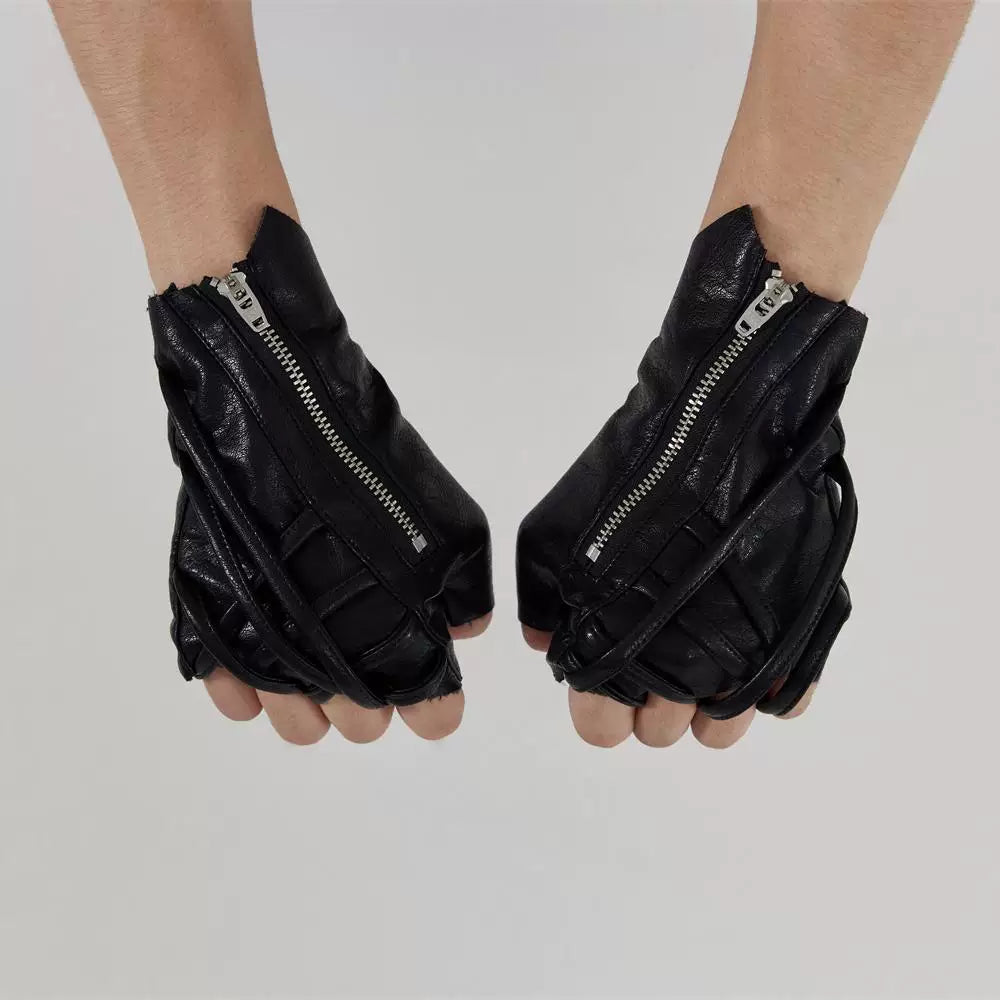 Strapped Tactical Leather Gloves