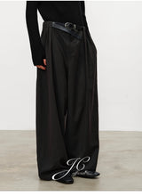 Striped Pleated Wide Leg Pants