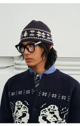 Fair Isle Color Block Knit Beanie