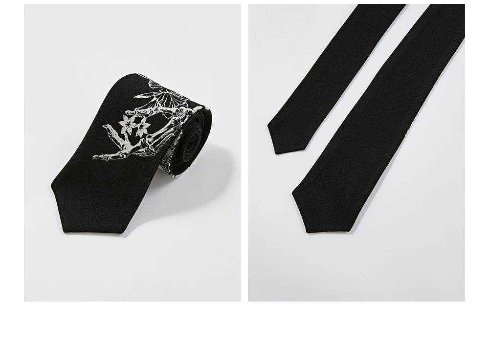8cm Wide Preserved Flower Print Tie