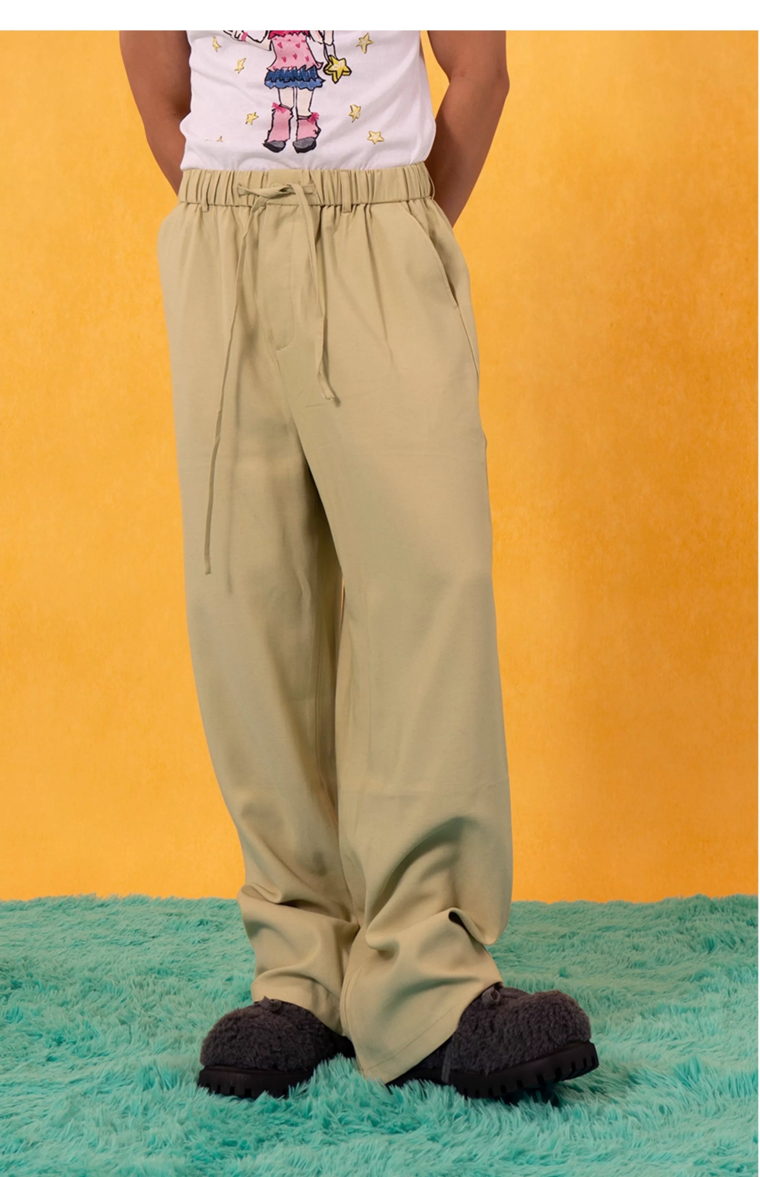 Men's Linen Wide Leg Pants