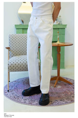 Men's Vintage White Wide Leg Jeans