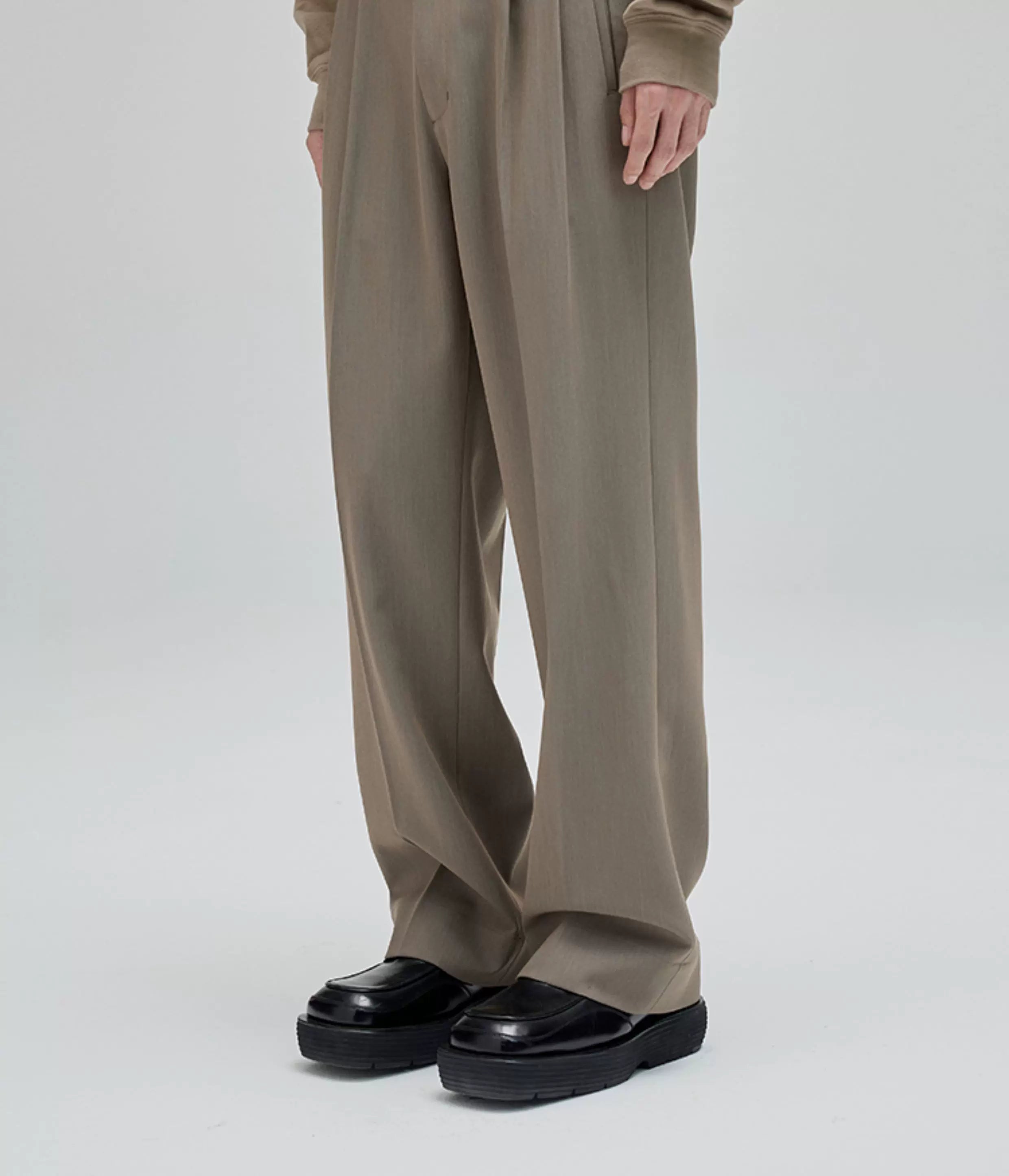 Vintage Pleated Wide Waist Casual Pants