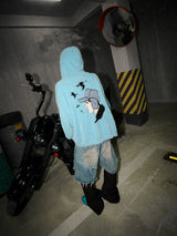 Cartoon Embroidered Hooded Sweater