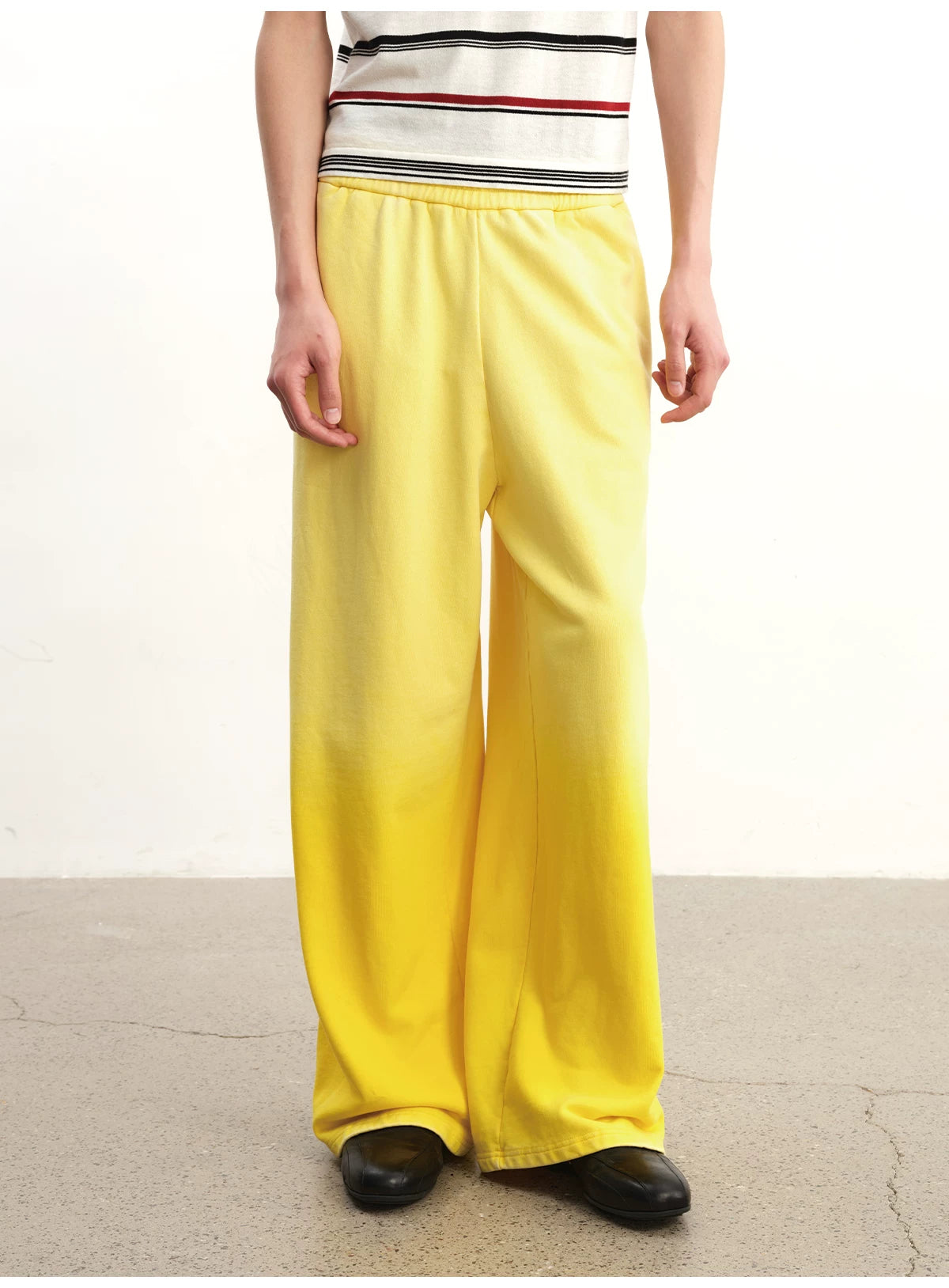 Faded Cotton Straight Loose Pants