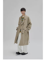 Double Breasted Long Trench Coat