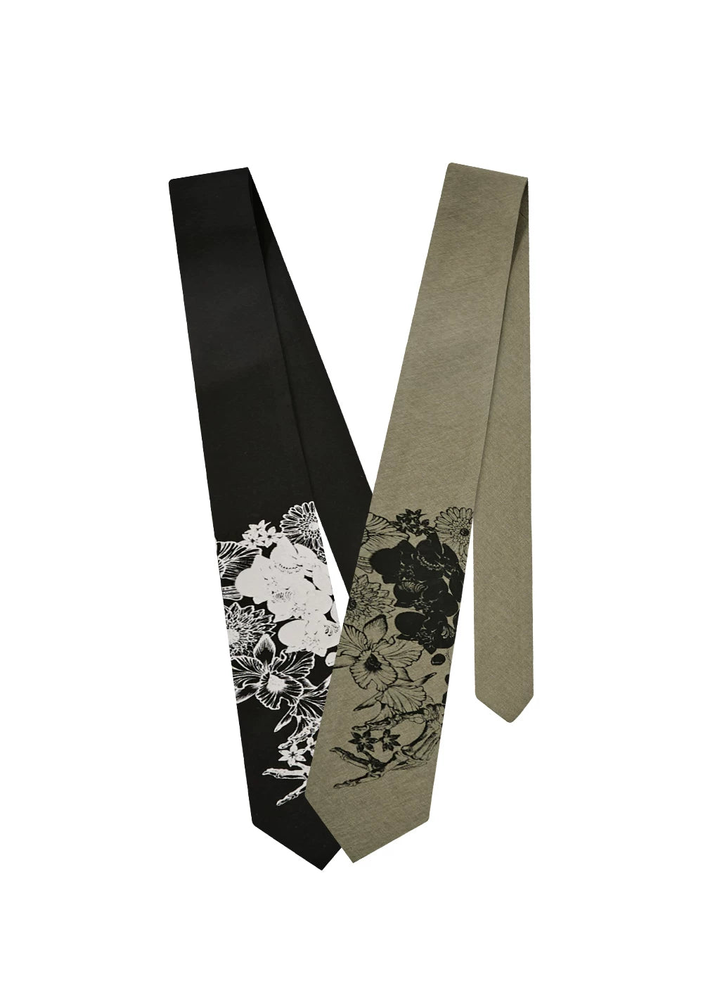 8cm Wide Preserved Flower Print Tie