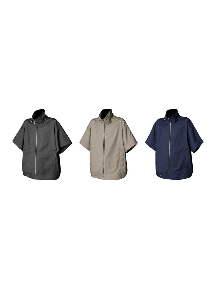 Vintage Safari Patchwork Short Sleeve Shirt