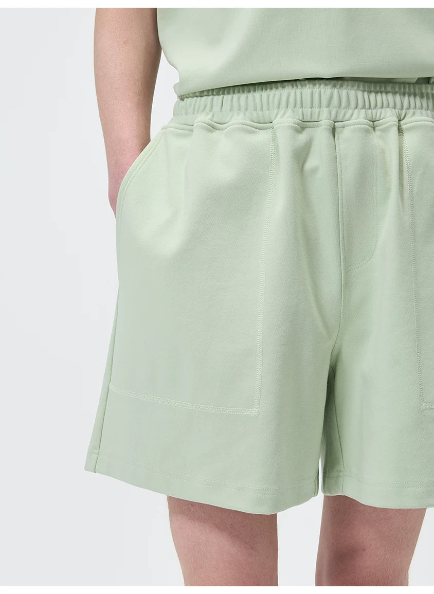 Cotton Sorona Blend Drawstring Sports Shorts