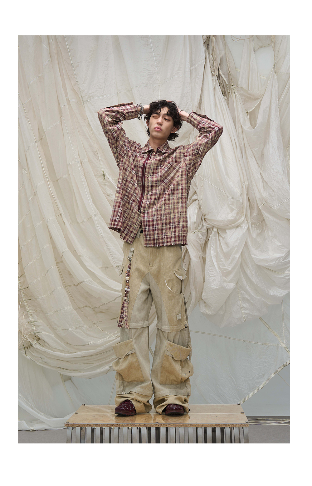Multi-Length Detachable Patchwork Cargo Pants