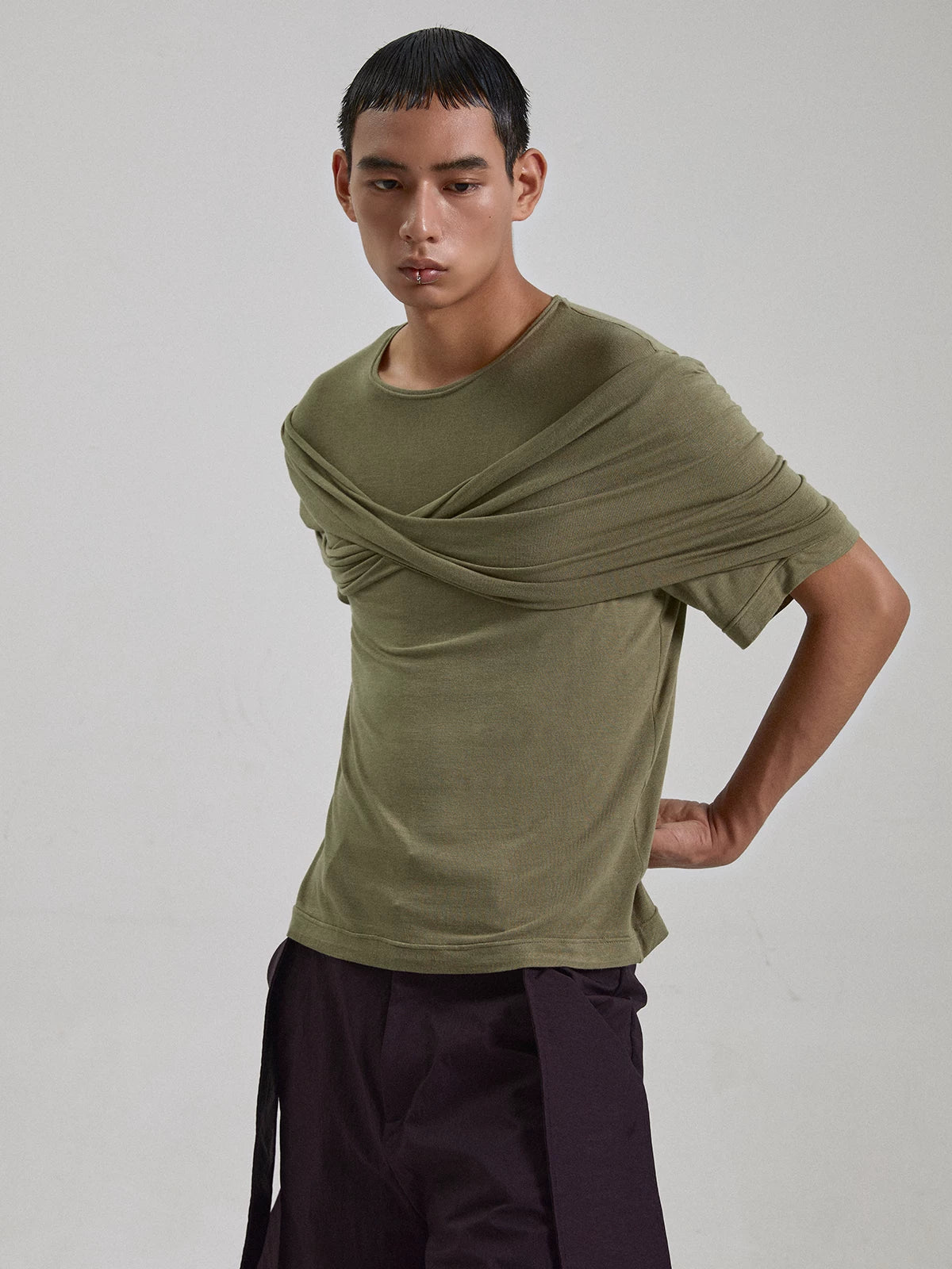Vintage Dune Rock Draped Tulle Top