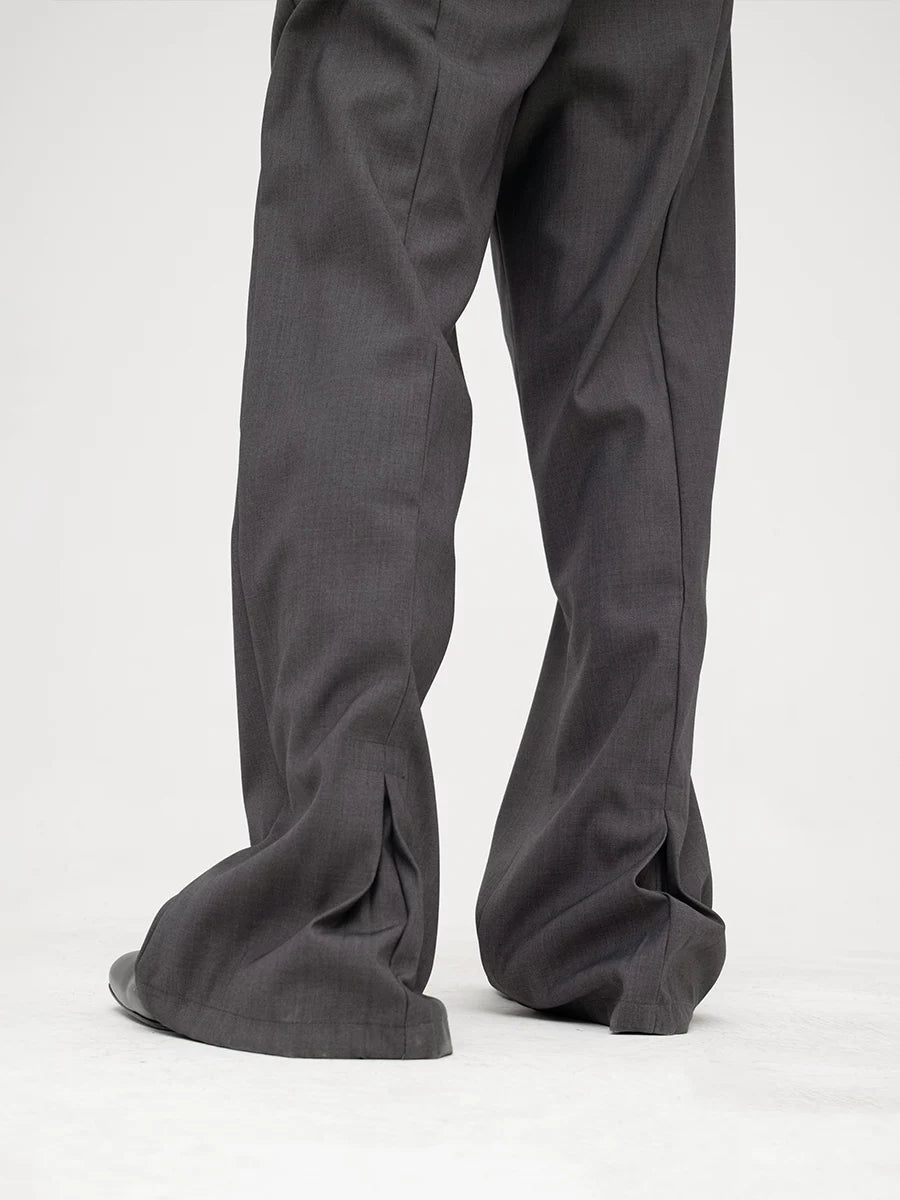 Men's Vintage Flared Slit Hem Pants