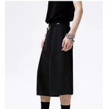 Metal Studded Pleated Wide Leg Shorts