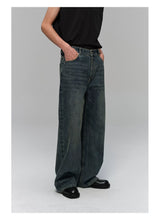 Heavyweight Slub Washed Straight Jeans