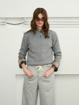 Old Money Wavy Henley Couple Sweaters