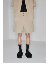 Plaid Multi-Pocket Elastic Waist Shorts