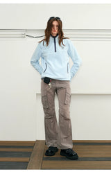 Warm Fleece Stand Collar Pullover Jacket