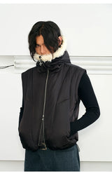 Men's 2-in-1 Winter Fur-Trimmed Puffer Vest