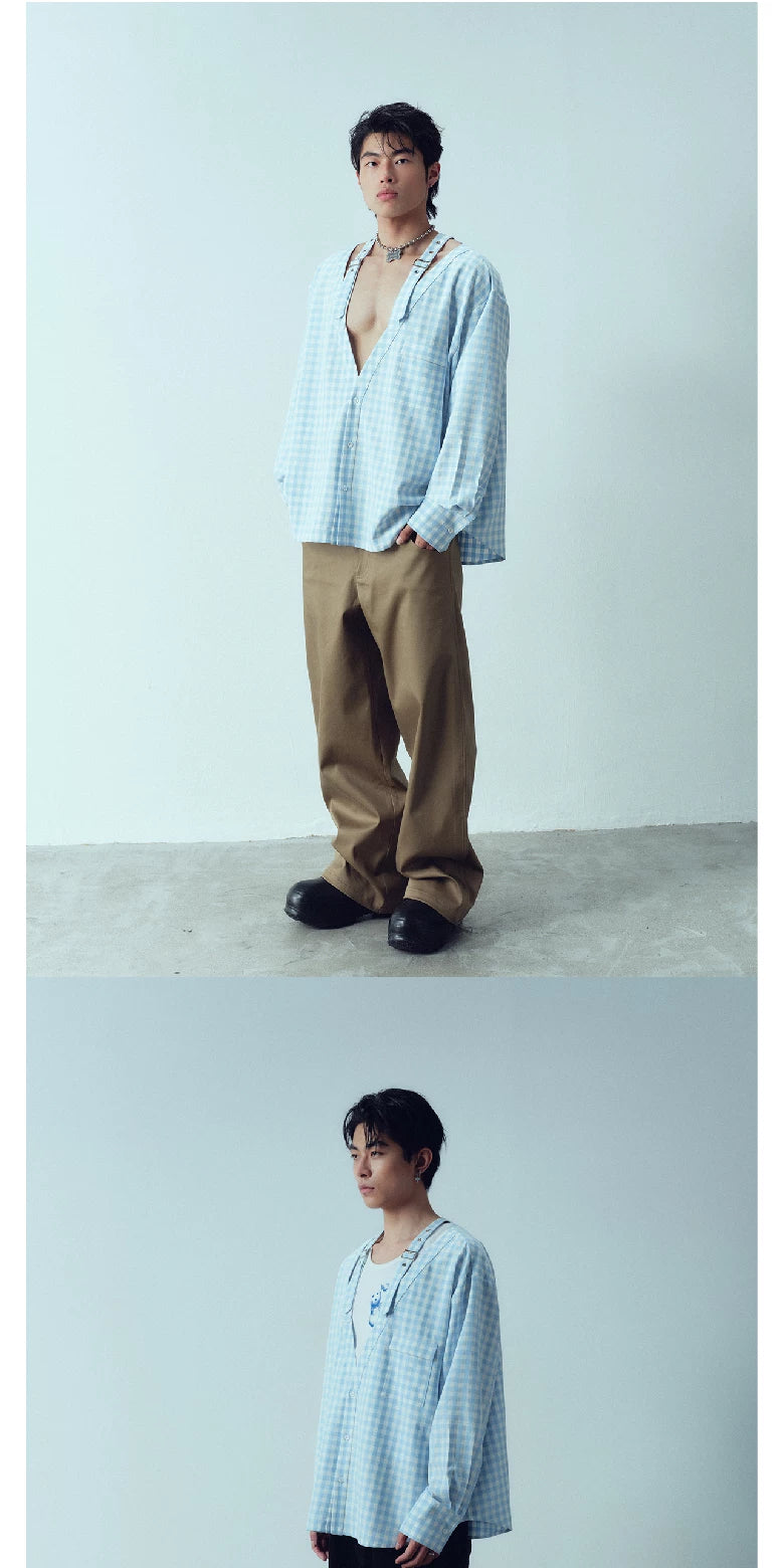 Plaid Strap Shirt