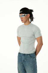 Men's Colorblock Ribbed Short Sleeve Tee