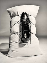 Pointed Toe Pleated Leather Derby Shoes