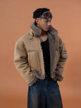 Faux Fur Reversible Men's Bomber Jacket