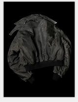 Distressed Boxy Two-Tone 3M Fleece Bomber