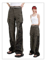 Military Green Camo Cargo Pants