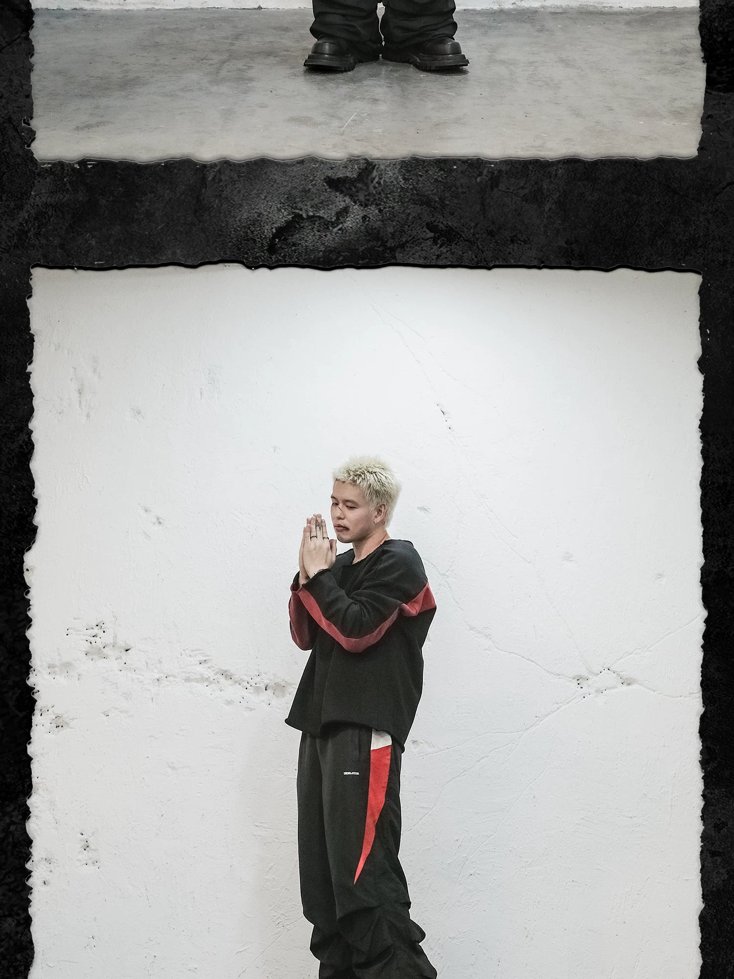 Bloodfang Pleated Flared Color Block Joggers