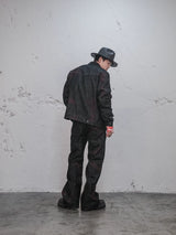 Bloodstained Raw Denim Riveted Fitted Jacket