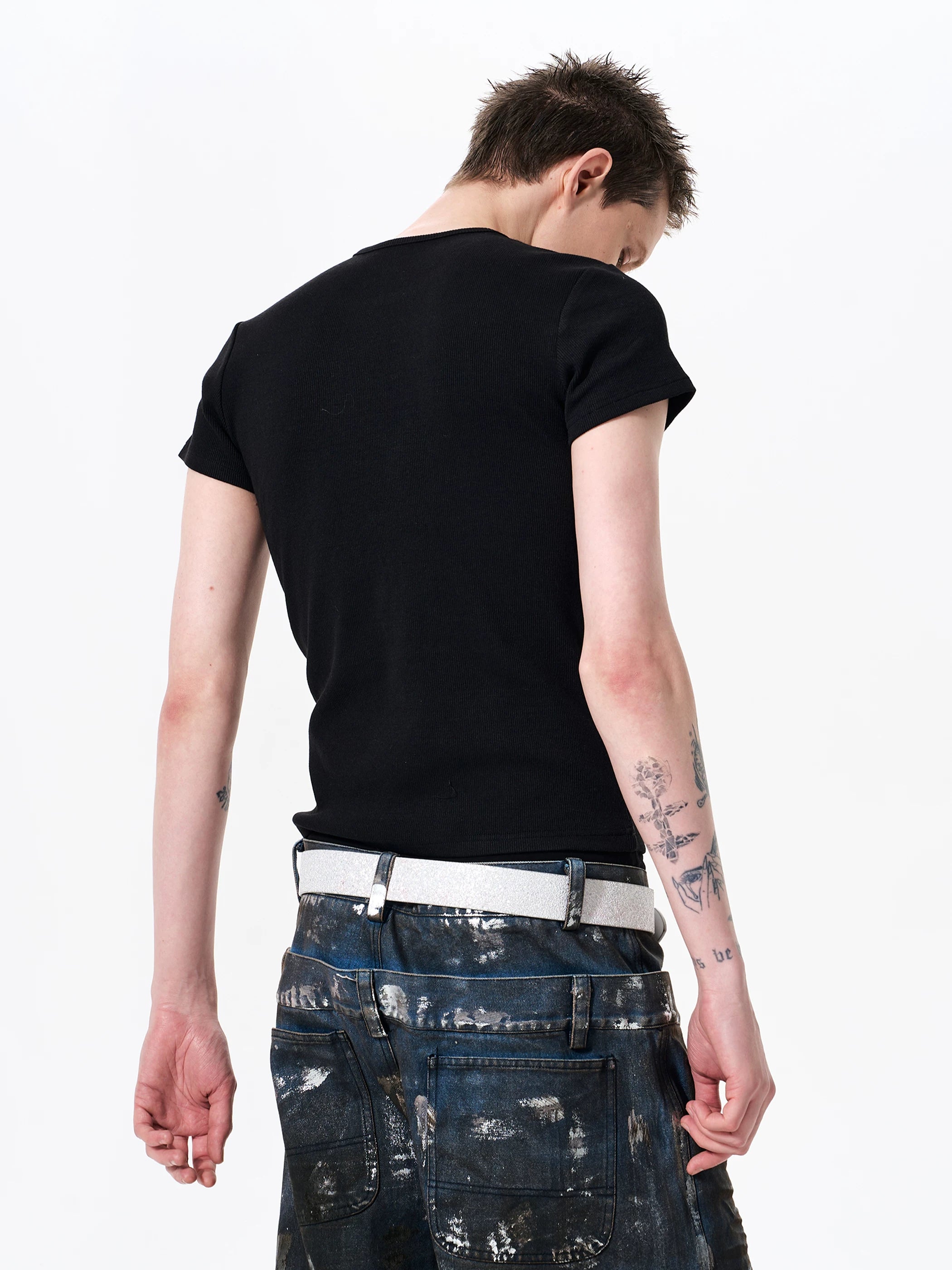 Men's Slim Fit Headphone Cross Tee