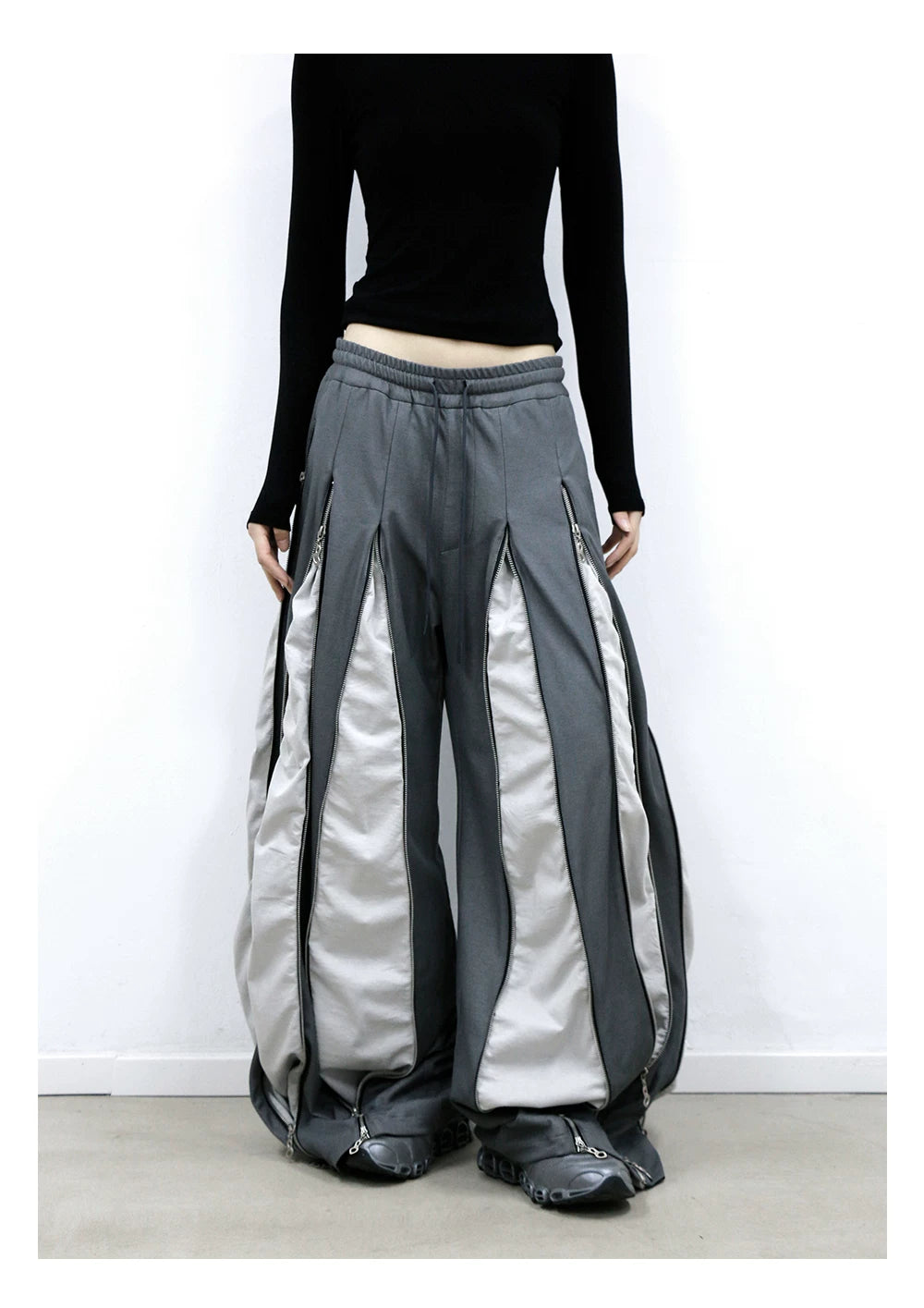 6-Zip Deconstructed Reversible Relaxed Sweatpants