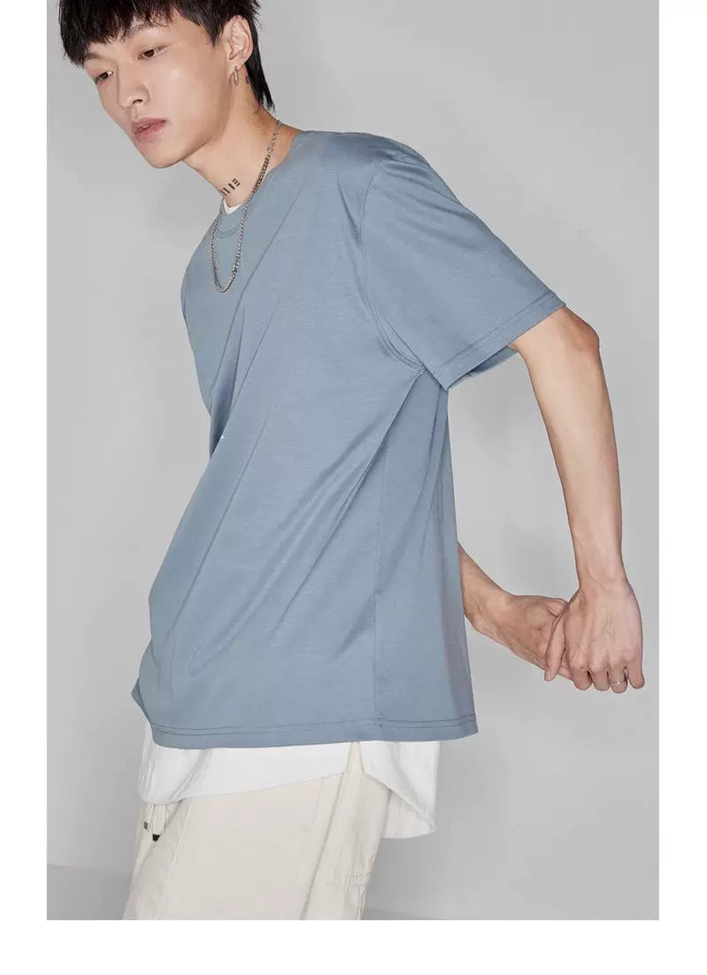Double-sided Color-block Printed Pima Cotton Tee