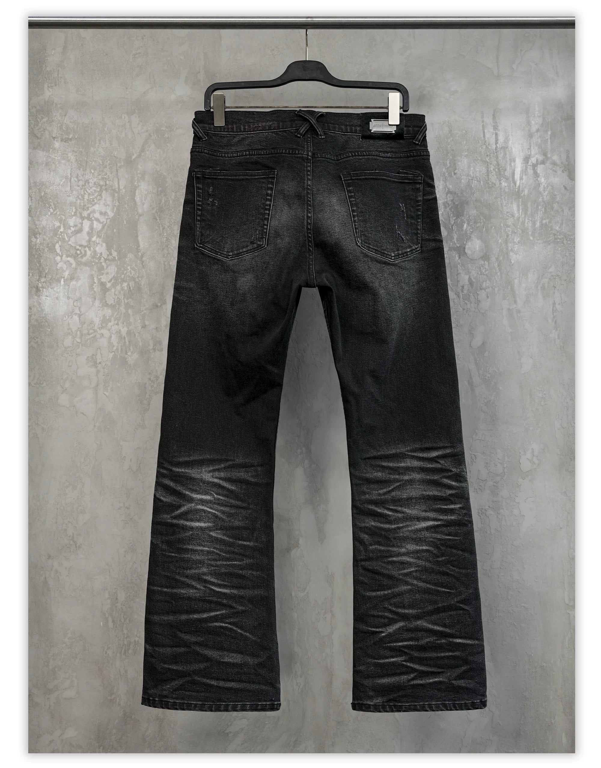 Stretchy Washed Flared Jeans