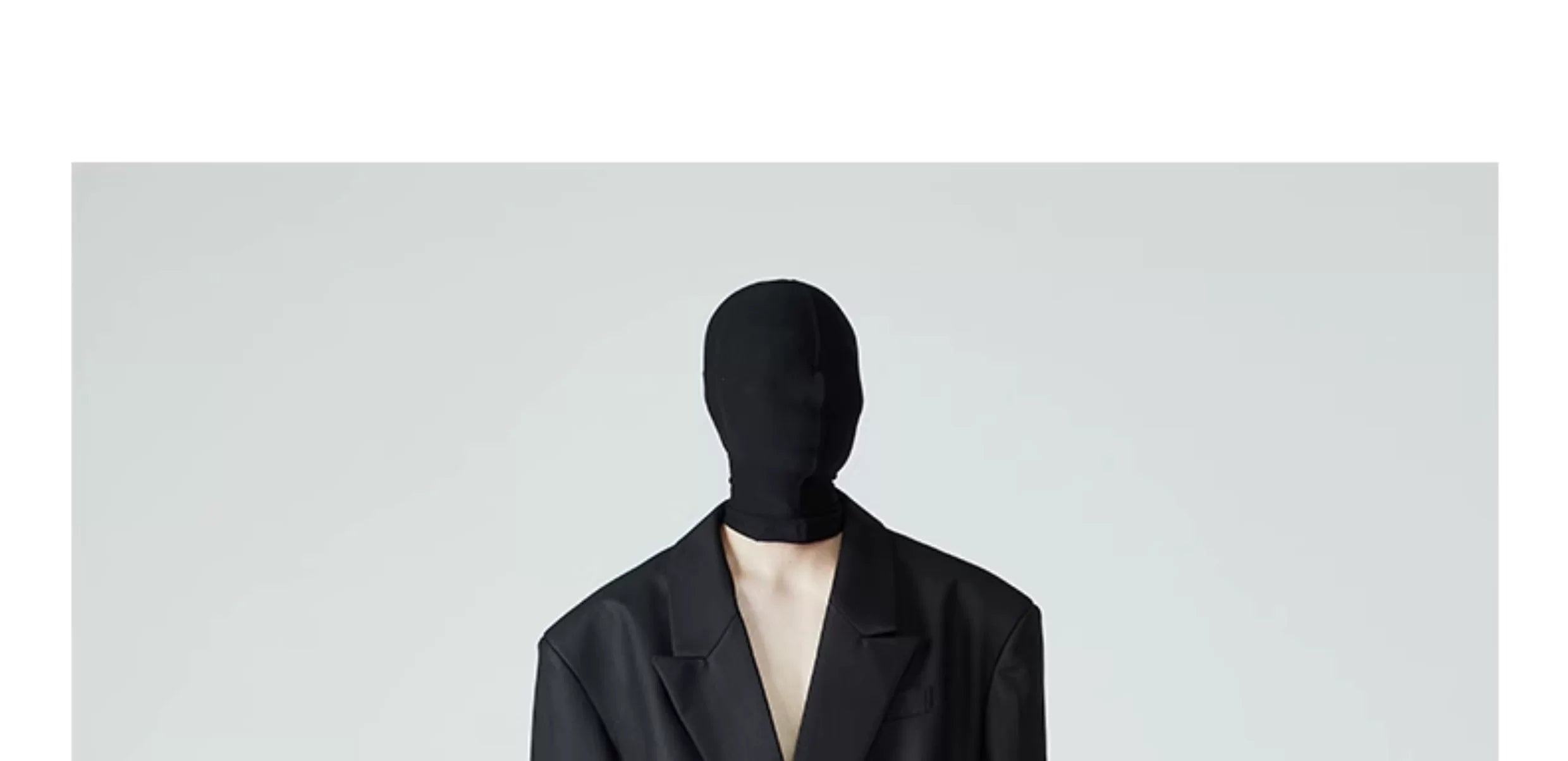 Men's Cropped Black Padded Drapey Blazer