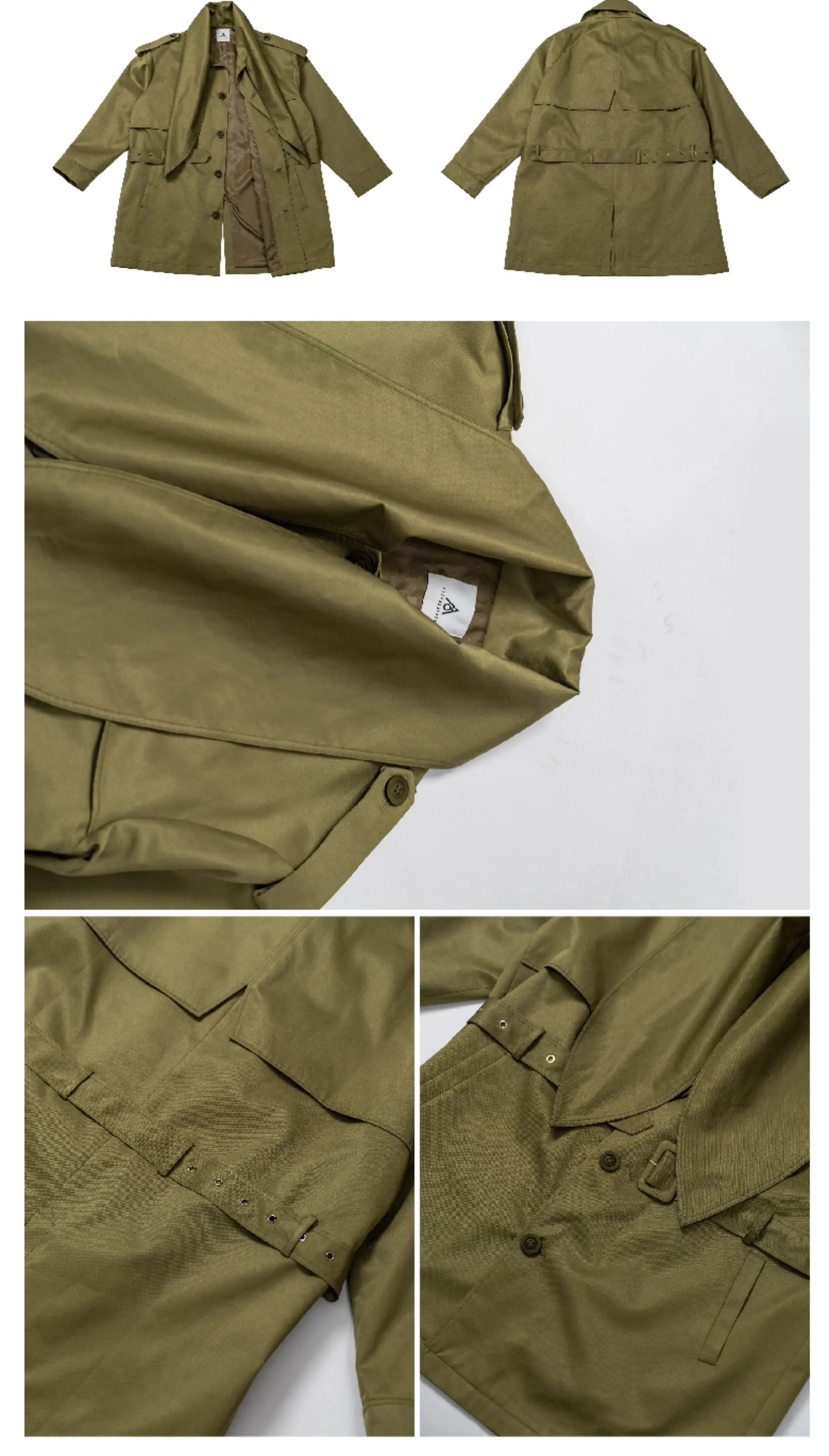 Bow Tie Waterproof Windproof Trench Coat