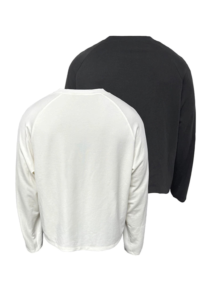 V-Neck Long Sleeve Merino Tencel Sweater