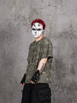 K.I.A. Hand-Cut Distressed Camo Tee