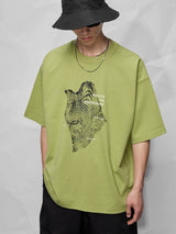 Oversized Graphic Print Tee
