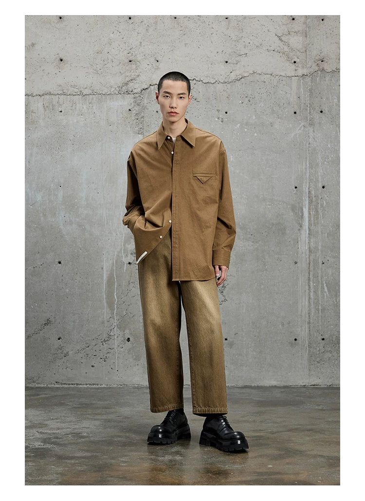 Triangle Pocket Shirt with Hidden Placket
