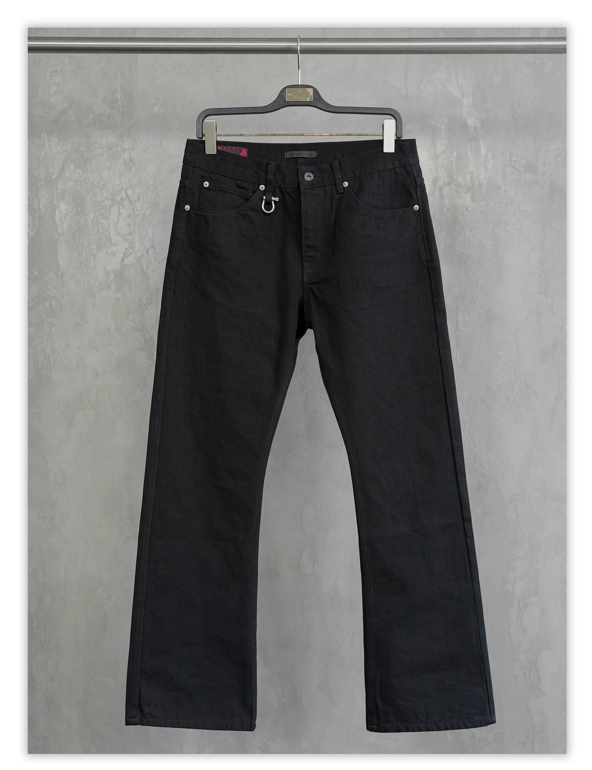Heavy Black Boot-Cut Jeans