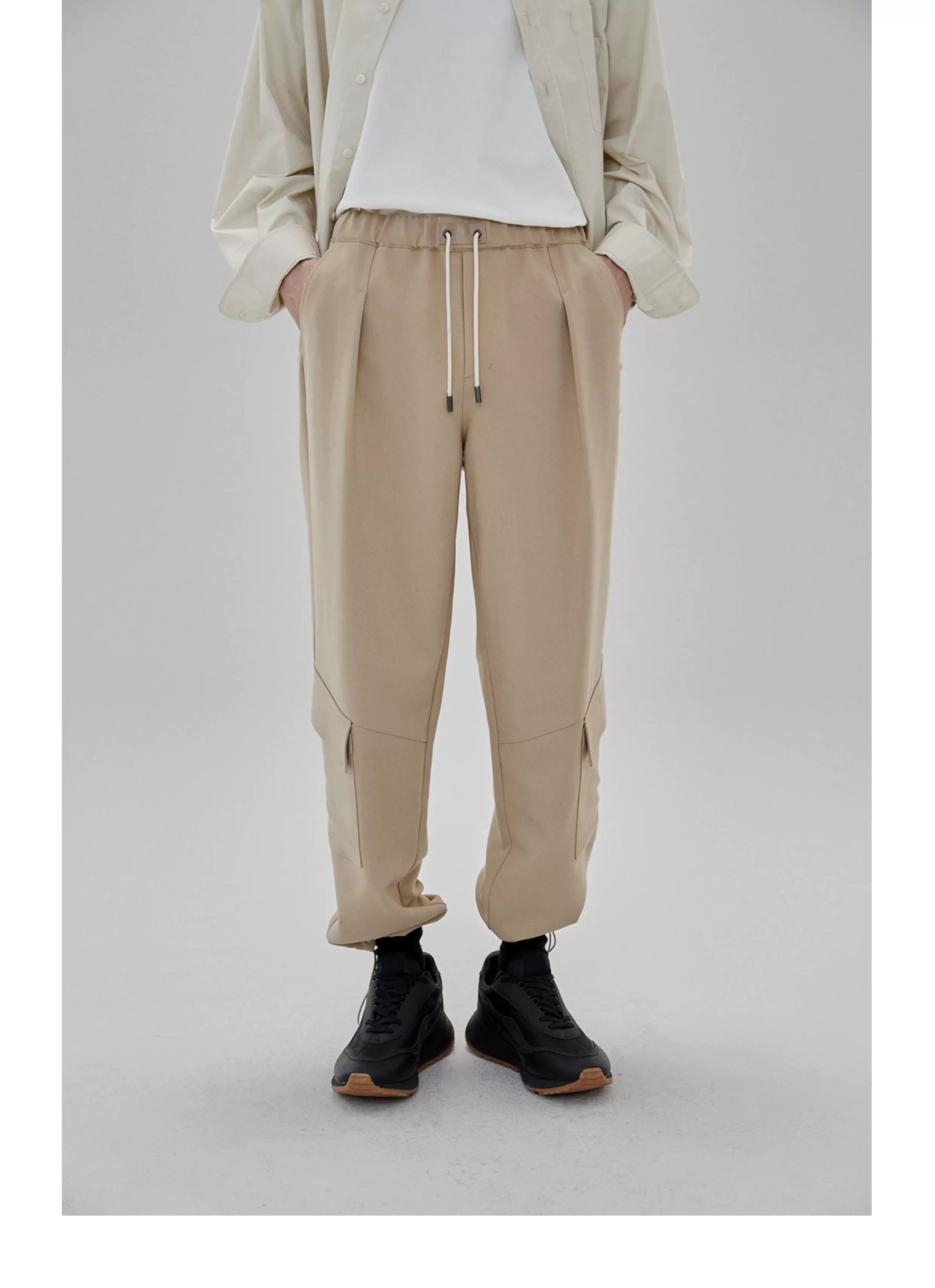 Tapered Drawstring Pocket Cargo Pants