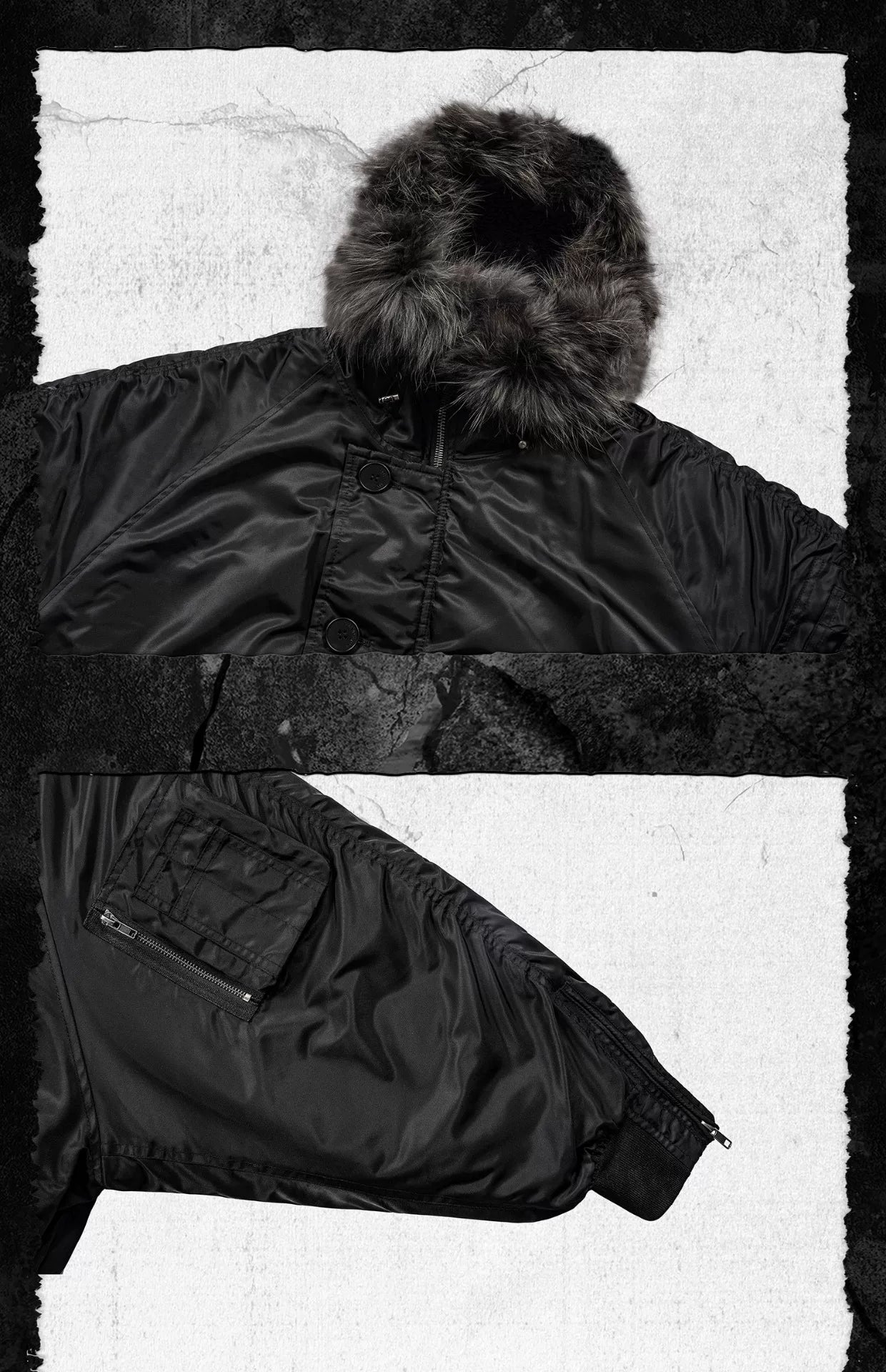 N-2B Nylon Raccoon Fur Flight Jacket