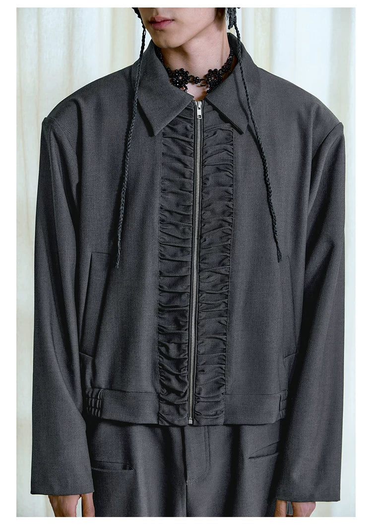 Boxy Fit Court Jacket YKK Zipper