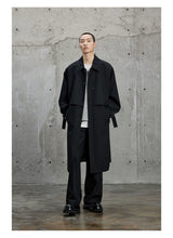 Draped Chain Texture Straight Leg Pants