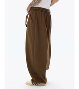 Oversized High-Waisted Curved Sweatpants