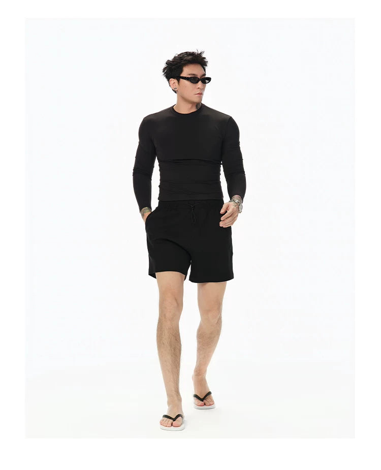 Soft Quick-Dry Fitted Long-Sleeve Top
